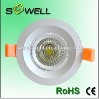 175-265V 10W 900lm 3000K/6000K Die-aluminum+PC+Glass COB LED Downlights